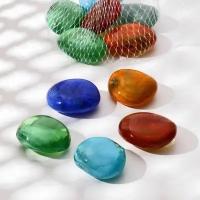 SUI Декор стекло "Камень плоский, овал" (240-250 гр 10шт) микс