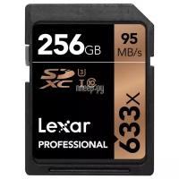 Карта памяти 256Gb - Lexar SDXC Class10 U3 LSD256CBEU633 (Оригинальная