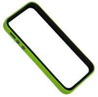 Чехол для iPhone 5/5s бампер пластиковый <зелено-черный>