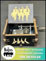 Музыкальная шкатулка деревянная с музыкой из группы Битлз, шарманка с темой из песни The Beatles, мелодия из песни Битл, Джон Леннон