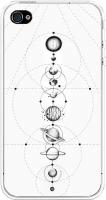 Силиконовый чехол на Apple iPhone 4/4S / Айфон 4/4S Парад планет