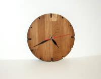 Часы настенные деревянные (ручная работа) 24 см, бук, цвет орех