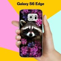 Силиконовый чехол на Samsung Galaxy S6 Edge Енот / для Самсунг Галакси С6 Эдж