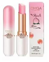 Увлажняющий бальзам для губ с эффектом тинта "Omga Peach Kiss" с ароматом персика 3г