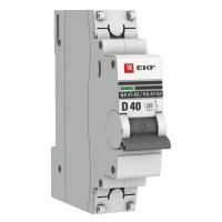 Автоматический выключатель 1P 40А (D) 4,5kA ВА 47-63 EKF PROxima