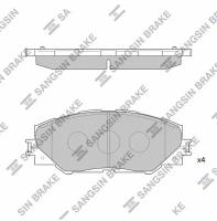 Колодки Sangsin Brake SP2138 тормозные передние 4 шт для TOYOTA