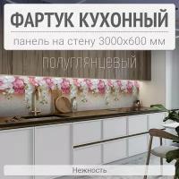 Фартук для кухни на стену 3000х600 мм, Нежность