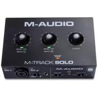 M-Audio M-Track Solo USB аудиоинтерфейс, 2х RCA линейный выход, 1хXLR-1/4" комбинированный микрофонн