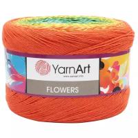 Пряжа YarnArt Flowers, 1 % хлопок, 45 % акрил, 250 г, 1000 м, 1 шт., 255 1000 м