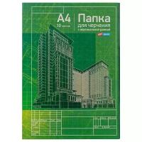 Папка для черчения ArtSpace, 10л, А4, с вертикальной рамкой, 160г/м2