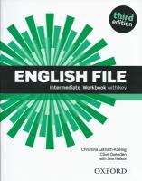 English File (3rd edition). Intermediate. Workbook with key