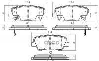 Комплект Задних Тормозных Колодок, Дисковый Тормоз BARNETT арт. HND102