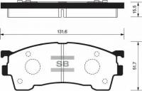 Колодки тормозные передние Sangsin Brake SP2018