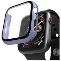 Кейс со стеклом для Apple Watch 4/5/6/SE/6/SE series лавандовый, 44 мм, Deppa 47165