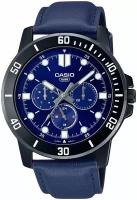 Наручные часы CASIO MTP-VD300BL-2E, синий, серебряный