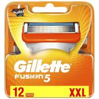 GILLETTE Fusion 5 Сменные кассеты для бритья с 5 лезвиями, мужские, 12 шт