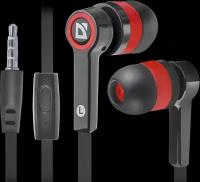 Наушники проводные DEFENDER Pulse 420 black/red (63424)