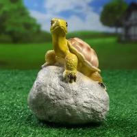 Садовая фигура"Черепаха на камне" 11,5х11,5х17см Хорошие сувениры 3114712