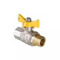 Кран шаровой газовый VALGAS, рукоятка бабочка 3/4" внутренняя/наружная VALTEC