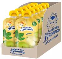 Пюре Бабушкино Лукошко яблоко, с 4 месяцев, мягкая упаковка, 90 г, 12 шт