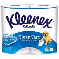 Туалетная бумага Kleenex Clean care Delicate white двухслойная 4 рул