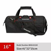 Сумка для инструмента многофункциональная с ремнем WORKPRO 16" (41х22х25см.)