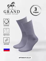 Носки GRAND, 3 пары, размер 25, серый