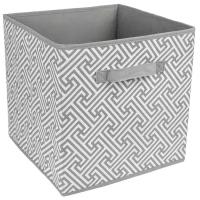 Короб-кубик для хранения "Орнамент", Д300 Ш300 В300, серый