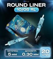 WJX ULTRA Картриджи для тату и татуажа Round Liner 10/05 RL 0,30 мм модули для перманентного макияжа