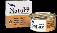 PRIME NATURE Консервы для кошек Тунец с сурими в желе ж/б 85г 137.6.1083