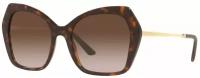 Женские солнцезащитные очки Dolce & Gabbana DG 4399 502/13, цвет: коричневый, цвет линзы: коричневый, бабочка, пластик