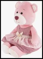 Мягкая игрушка Maxitoys Мишка Молли в Платье, 21 см, розовый