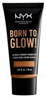 NYX professional makeup Тональный крем Born to glow!, 30 мл, оттенок: nutmeg