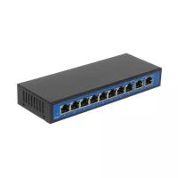 POE-коммутатор 8-канальный 2xRJ45 UPLINK, POE-B, 120Вт | ORIENT SWP-7508POE/2P 24V