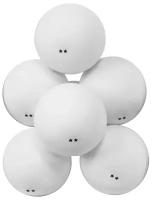Мячи для настольного тенниса атеми Atemi 2*, пластик, 40+, бел, 6 шт, Atb202
