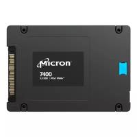 Micron 7400 MAX, 6400GB, SSD, U.3, NVMe, PCIe 4.0 x4, 3D TLC, R/W 6600/5400MB/s, IOPs 1 000 000/363 000, 35000TBW, DWPD 3 (5 лет)