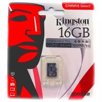 Карта памяти Kingston SDCS 16 GB microSDHC