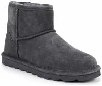 Угги женские Bearpaw 2130W Alyssa Charcoal замшевые зимние с мехом серые