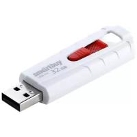 Флеш-накопитель USB 3.0/3.1 Gen1 Smartbuy 32GB IRON White/Red (SB32GBIR-W3)