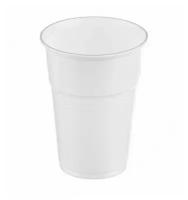 Пластиковый одноразовый стакан "Эконом", 200 мл, 100 шт/уп, белый