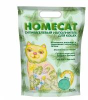 Наполнитель для кошачьих туалетов HOMECAT силикагелевый с ароматом мяты 12,5 л