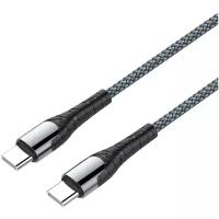 Кабель LDNIO LC102/ USB PD: Type-C--Type-C/ 2m/ 60W/ медь: 176 жил/ Нейлоновая оплетка/ серый