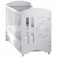 Кровать Micuna Sweet Bear 120х60 с матрацем, белая