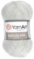 Пряжа YarnArt Angora Star (Ярнарт Ангора Стар) Нитки для вязания, 100г, 500м, 20% шерсть 80% акрил, цвет 282 св.серый, 1 шт