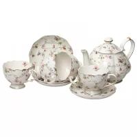 Набор чайный Balsford, серия Зирана, 4 чашки по 250 мл + 4 блюдца + Чайник (1175 мл)