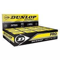 Мячи для сквоша Dunlop 2-Yellow Pro 1b Box x12