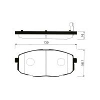 Дисковые тормозные колодки передние SANGSIN BRAKE SP1162 (4 шт.)