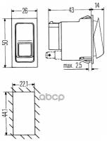 BEHR-HELLA 6RH007832-441 Клавиша панели приборов| МАЗ 203