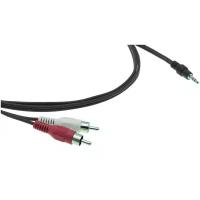 Кабель Kramer mini jack 3.5 mm - 2 x RCA (C-A35M/2RAM), 0.9 м, черный