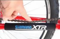 Защита пера рамы велосипеда от цепи под SHIMANO (чехол из плотной ткани на липучке)